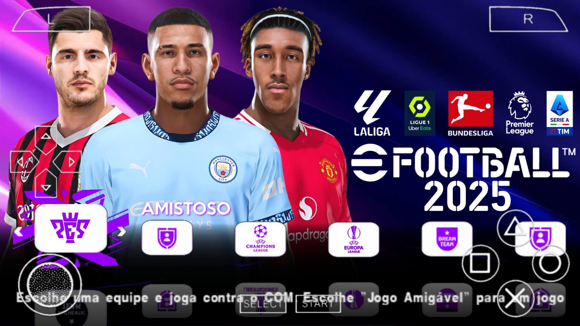 EFOOTBALL PES 2025 PSP EUROPEUS ATUALIZADO COM NOVAS TRANSFERÊNCIAS GameDroid BR