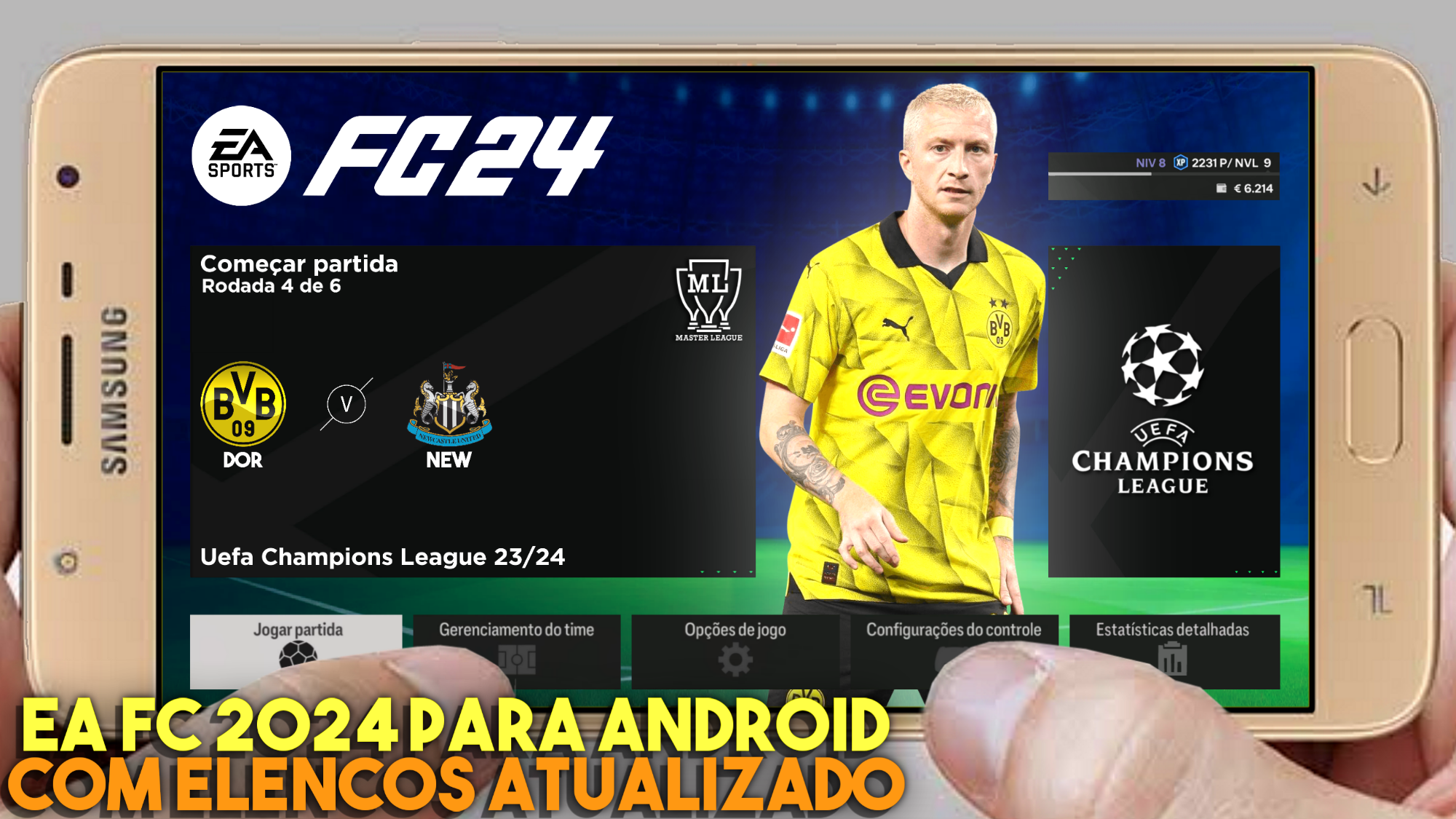 FIFA 14 MOD EA FC 2024 ANDROID EUROPEUS ATUALIZADO GameDroid BR