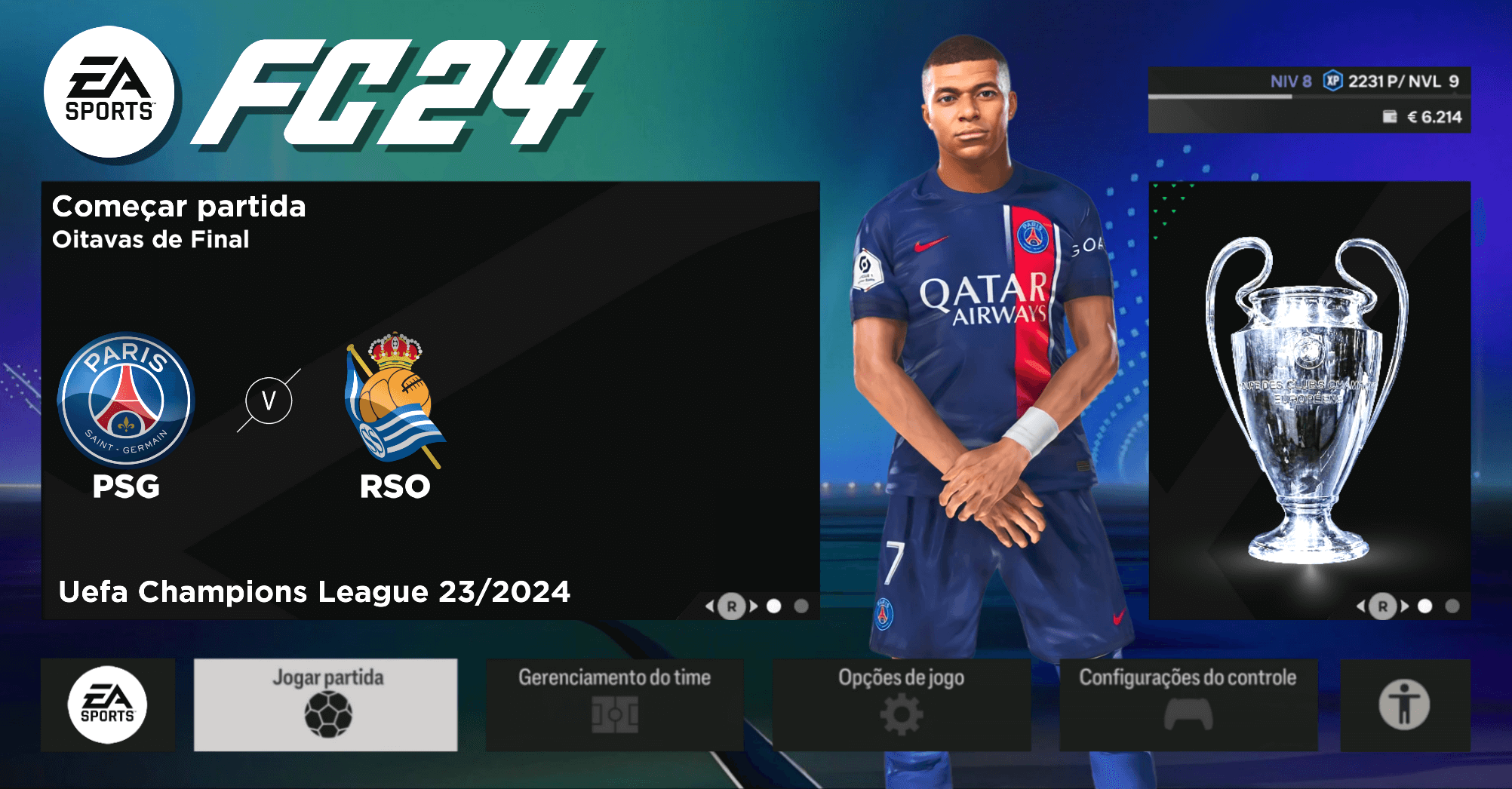 FIFA 14 MOD EA FC 2024 ANDROID ATUALIZADO COM NOVAS TRANSFERÊNCIAS