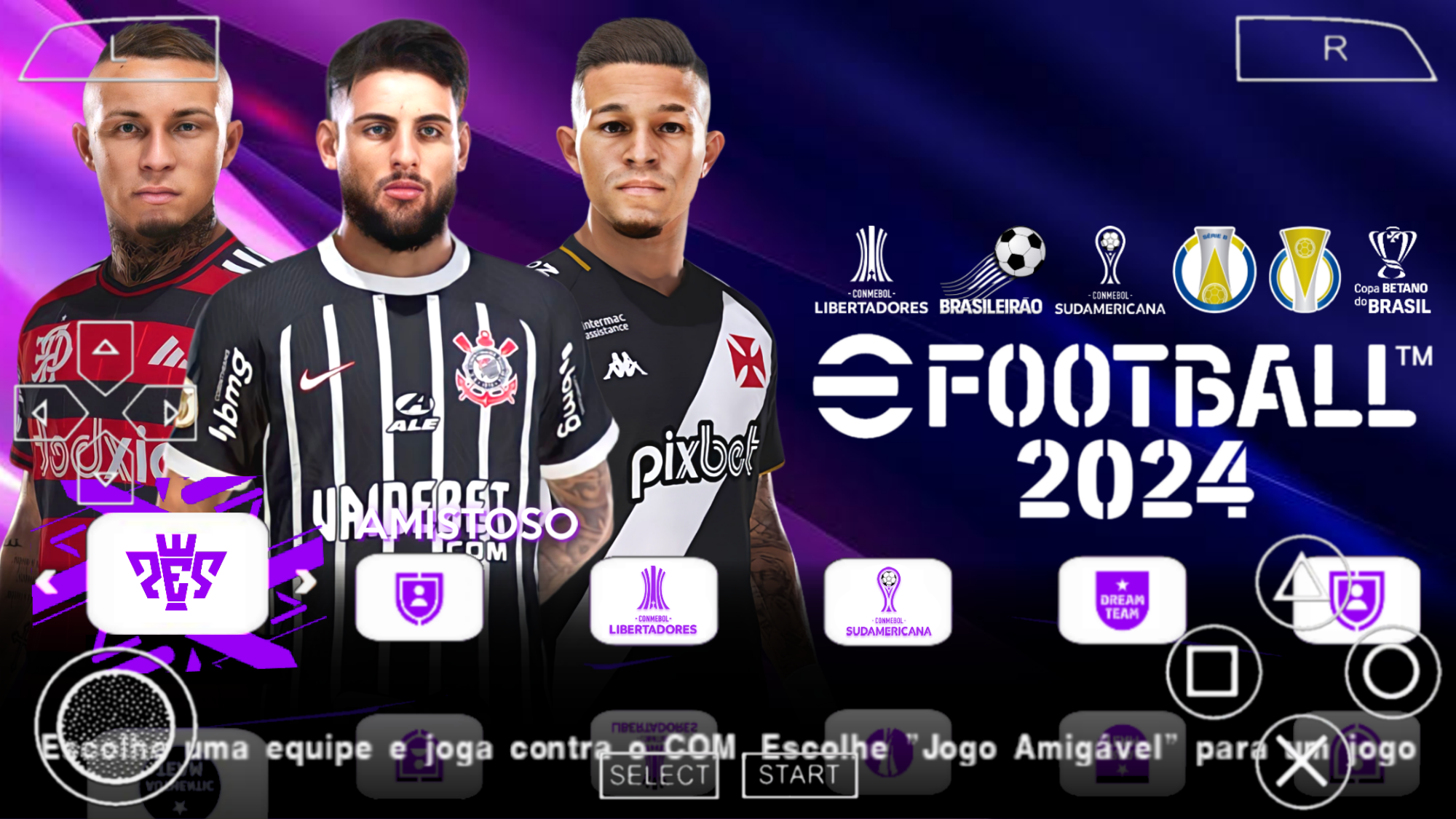 EFOOTBALL PES 2024 PPSSPP SUL-AMERICANO COM BRASILEIRÃO A+B - GameDroid BR