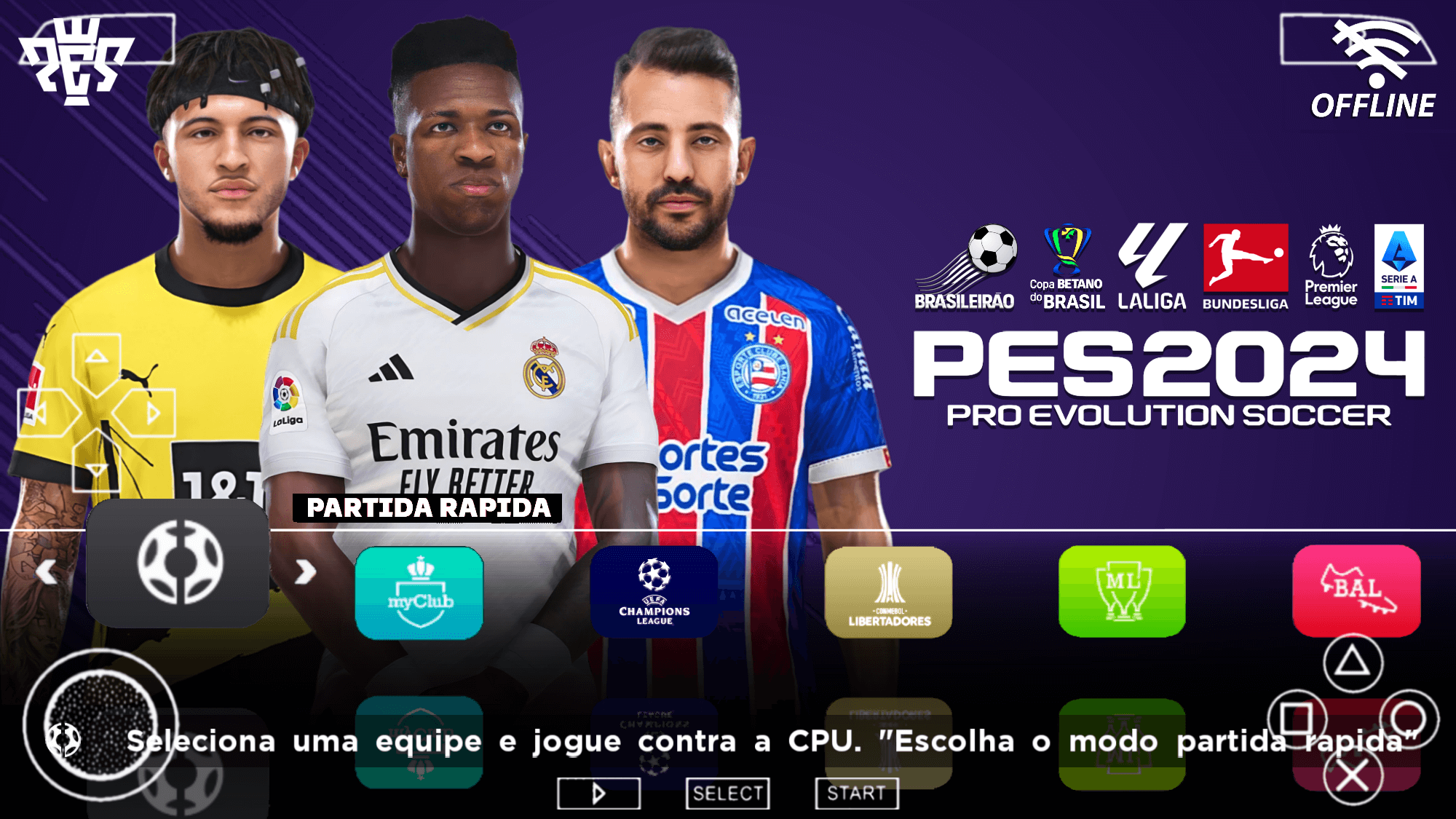 PES 2024 PSP ANDROID COM BRASILEIRÃO E EUROPEUS ATUALIZADO GameDroid BR